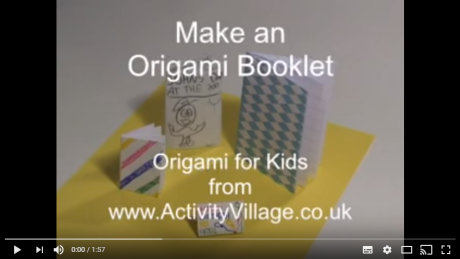 Make an Origami Booklet video screenshot - leaving Activity Village