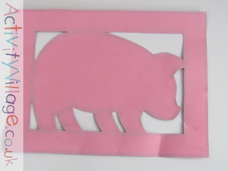 Pig paper cut - easier version