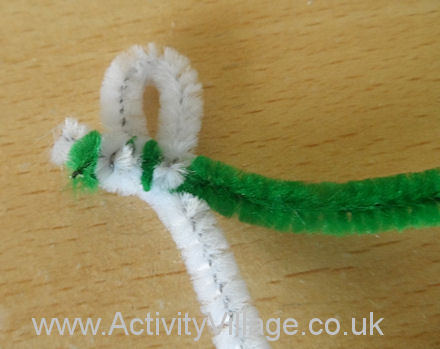 Pipe cleaner rose step 2