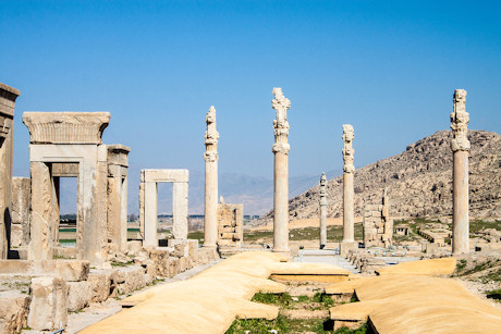Some of the ruins of the ancient city of Persepolis