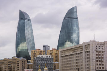 Skyline of Baku, Azerbaijan