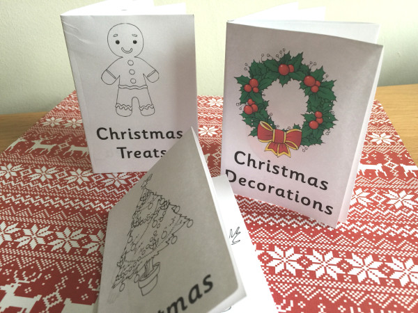 Some of our Christmas booklets, ready to go