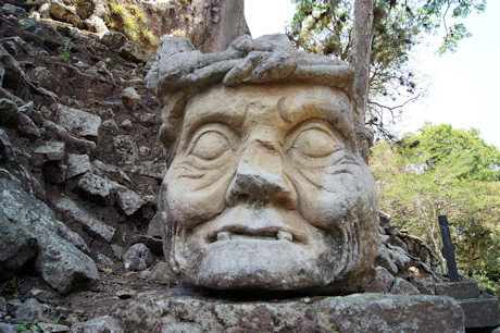 Stone carving remains of Mayan civilisation at Copan