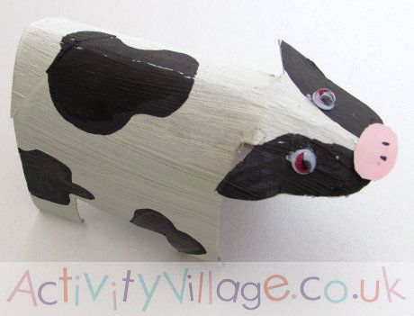 Toilet roll cow craft