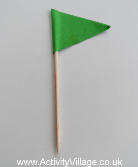 A cocktail stick flag