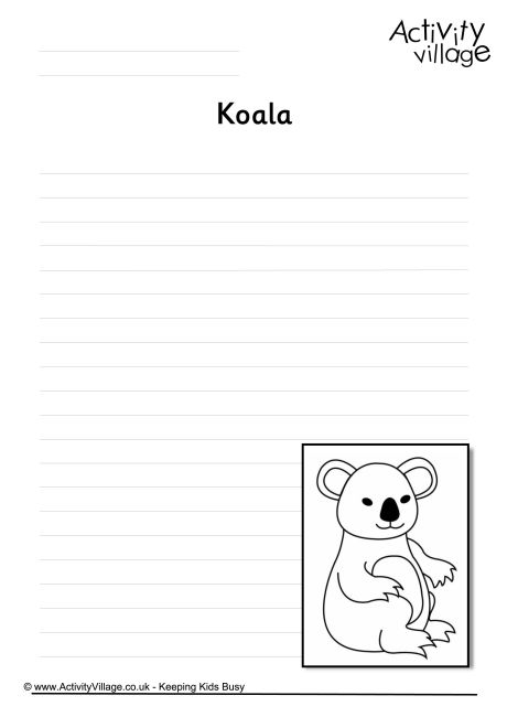 Koala Writing Paper