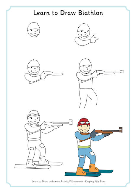 Learn To Draw Biathlon