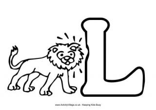 Letter L Colouring Pages
