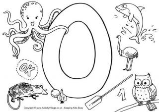 Letter O Colouring Pages