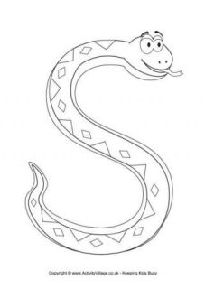 Letter S Colouring Pages
