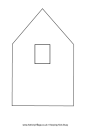 Gingerbread house template - tall wall