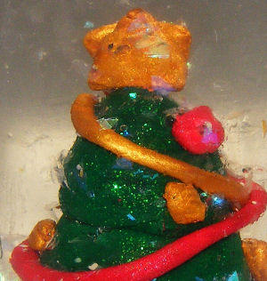 Snowglobe detail - this photo shows the glitter!