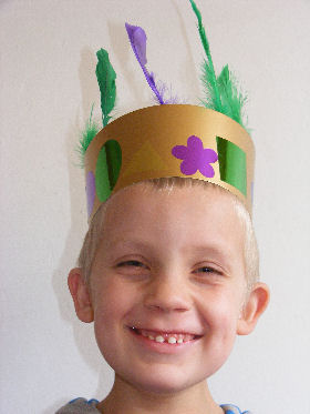 Jack wearing his Mardi Gras crown!