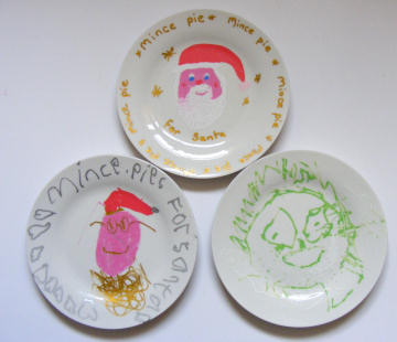Mince Pies for Santa plates