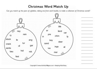 More Christmas Word Puzzles
