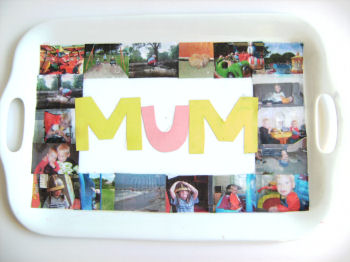 Decoupage tray craft for kids