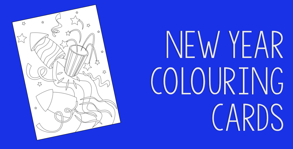 New Year Colouring Cards