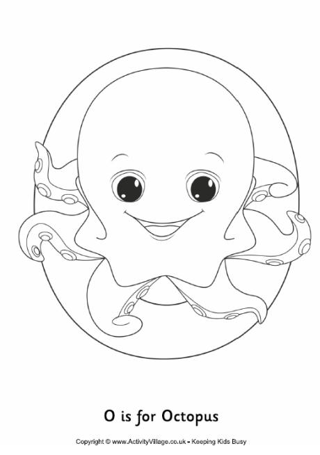 o is for octopus coloring pages - photo #34