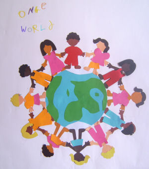 One world poster for kids to make