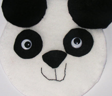 Panda bag closeup