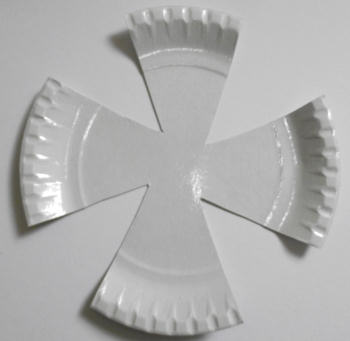 Paper plate angel step 1