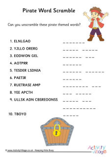 Pirate Word Puzzles
