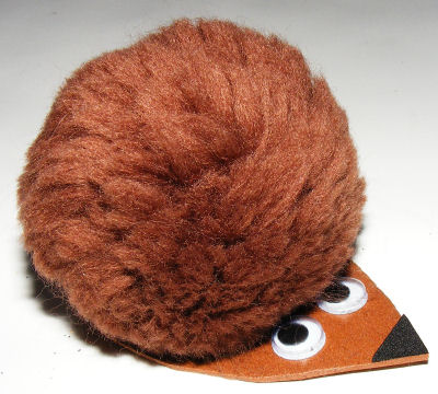 Pompom hedgehog craft for kids