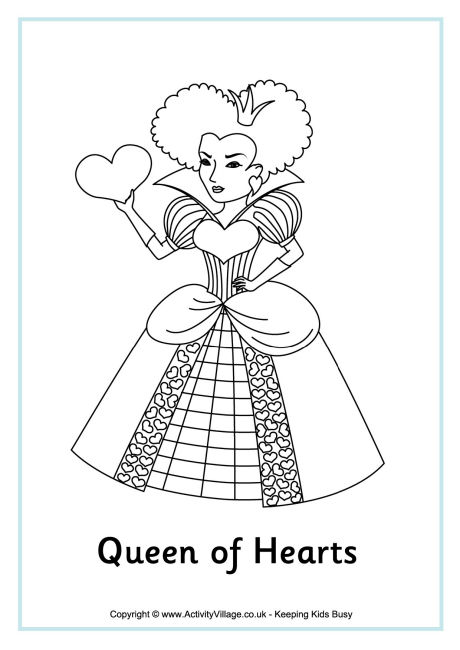 queen of hearts coloring pages - photo #18