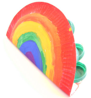 Rainbow castanets craft
