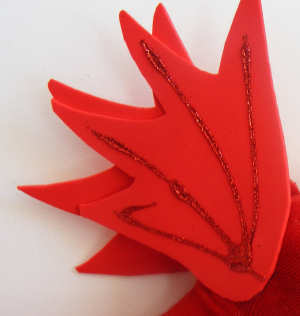 red dragon wing detail