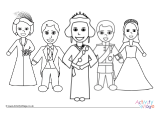Royal Family Colouring Pages