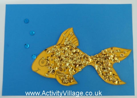 Sequinned Fish Collage