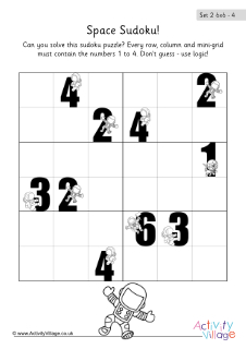 Space Sudoku Puzzles