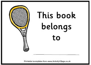 Tennis Writing Paper