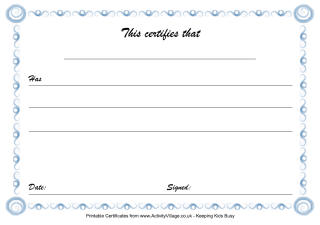 Traditional Certificates