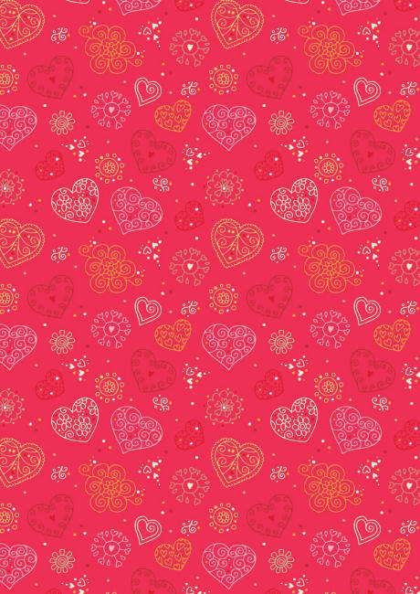 Valentine s Day Scrapbook Paper Heart Stamp