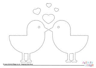 Valentine's Day Tracing Pages