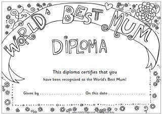 Colouring diplomas