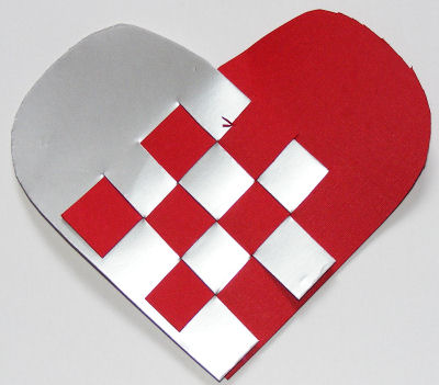 Woven Heart craft for kids
