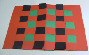 Make a woven mat for kwanzaa