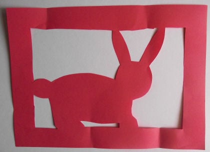 Year of the Rabbit paper cut - rabbit's body