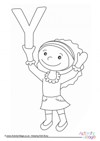 Letter Y Colouring Pages