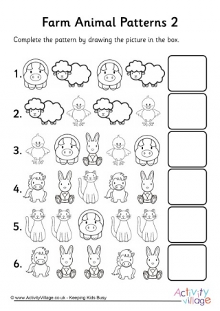 Animal Pattern Worksheets