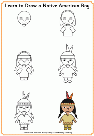 Learn to Draw a Pilgrim Girl - Thanksgiving Printables