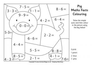 Goat Maths Facts Colouring Page