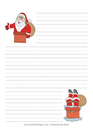 Dear santa writing paper