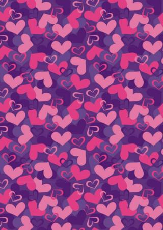 Valentine's Day Scrapbook Paper - Green Heart Background