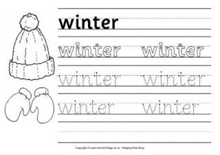 Snowflake Handwriting Worksheet