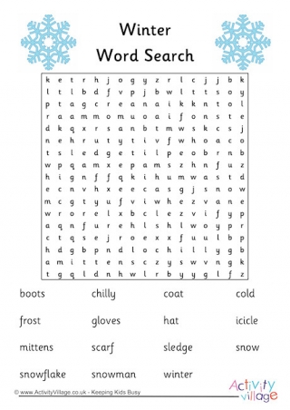 Snowflake Word Search