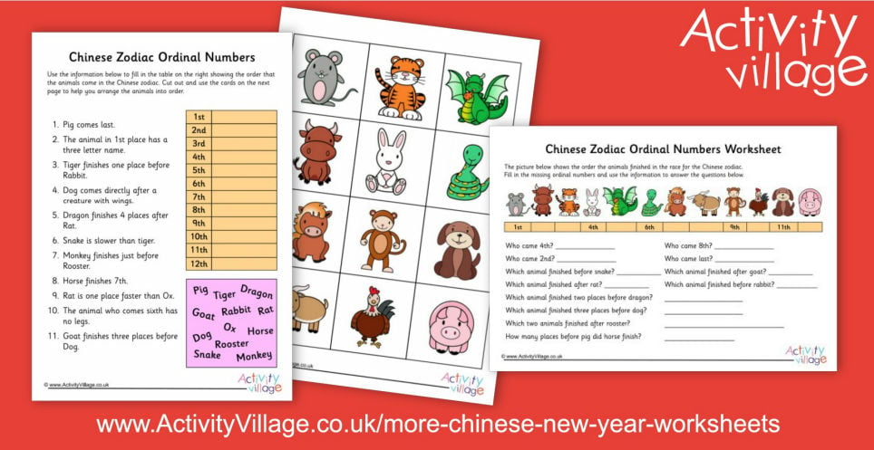 Download Have Fun With Ordinal Numbers And The Chinese Zodiac Animals